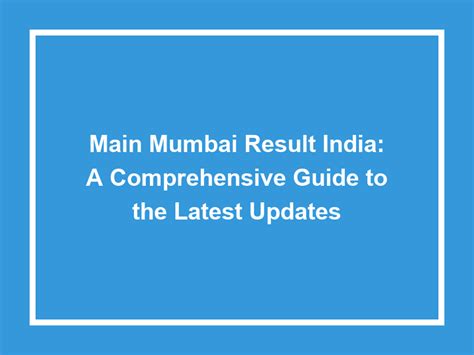 main mumbai result live